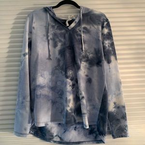 Blue tie-dye sweatshirt